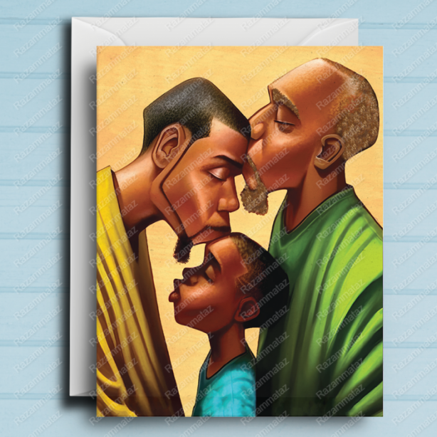 Black Father's Day Card F